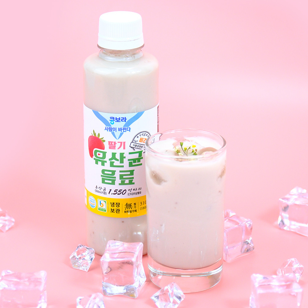 콩보라 비건 딸기 요거트 310ml (15개/20개)